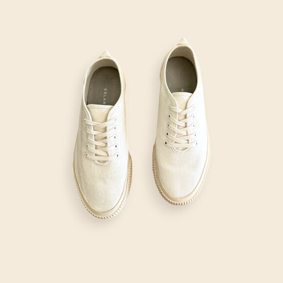 Everlane, The Forever Platform Sneaker, Off White and Cream, Size 8 - Picture 1 of 3